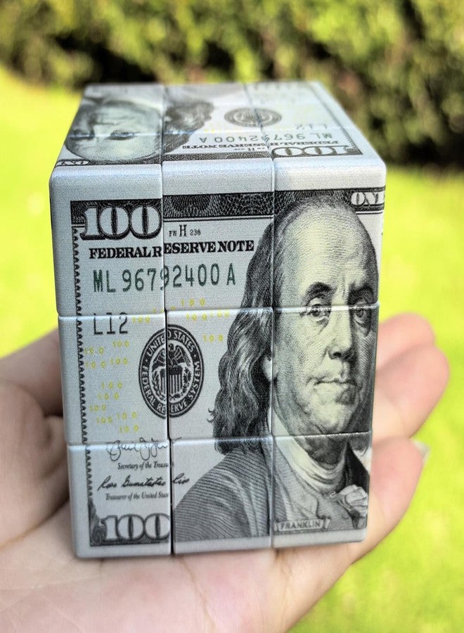 Kugoa Hundred Dollar Cube 3x3 Magic Cube US $100 Bill Pattern Money Design Speed Cube Puzzle, Brain Teaser Puzzle Toys for Child Adults - Image 5